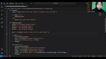PEMROGAMAN KOMPUTER | Membuat Menu Menghitung Luas Permukaan Bangun Ruang | Tugas Modul 1