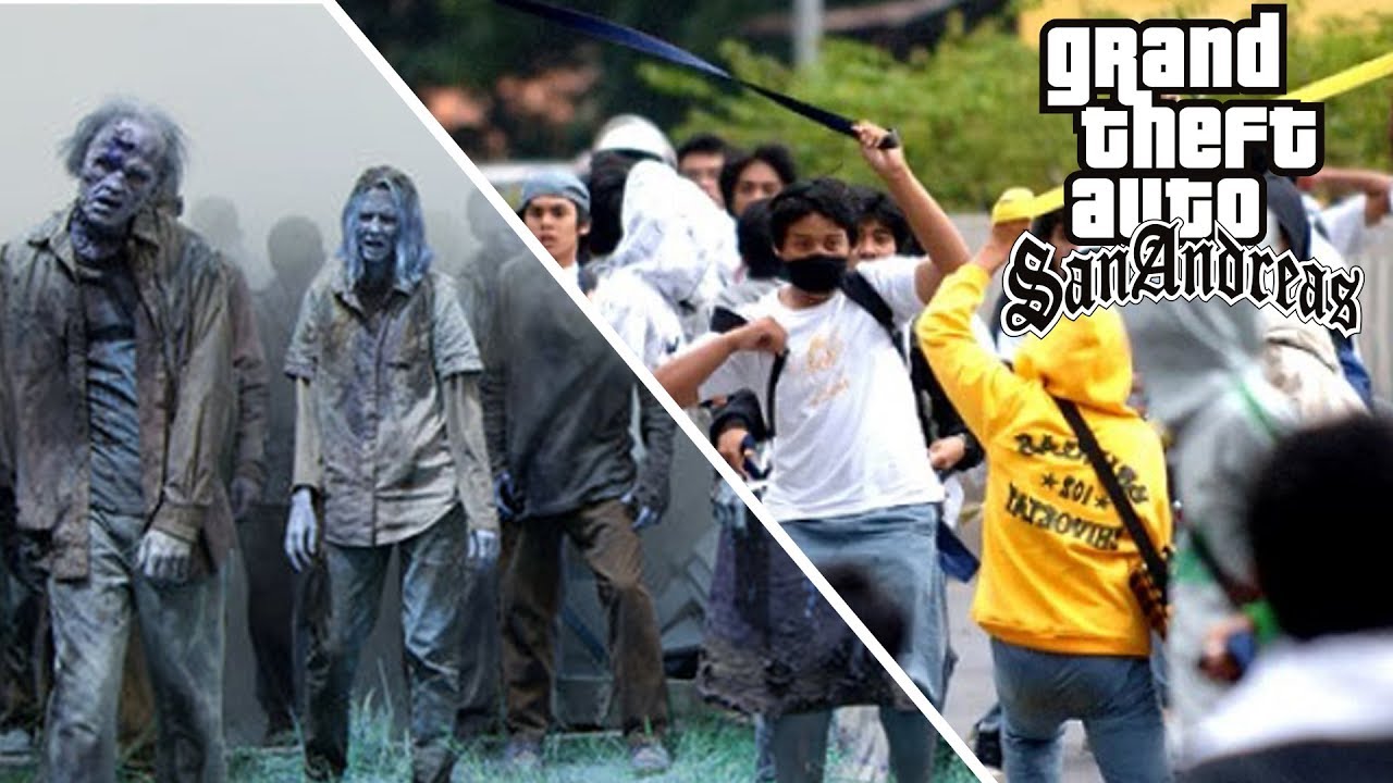 ZOMBIE APA TAWURAN SIH GTA LUCU KOCAK DYOM INDONESIA YouTube