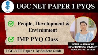 UGC NET Paper 1 - People, Development &amp; Environment - Most Probably PYQs | Class 9