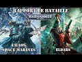 Warhammer 40k v10  chaos space marines vs eldars  rapport de bataille  bunker  wd 494 