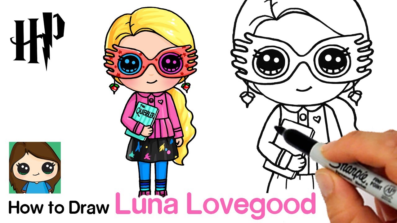 How to Draw Luna Lovegood | Harry Potter - YouTube