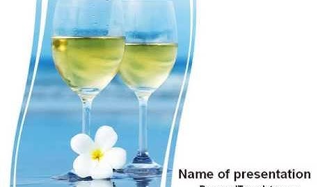 Two Wineglasses PowerPoint Template by PoweredTemplate.com