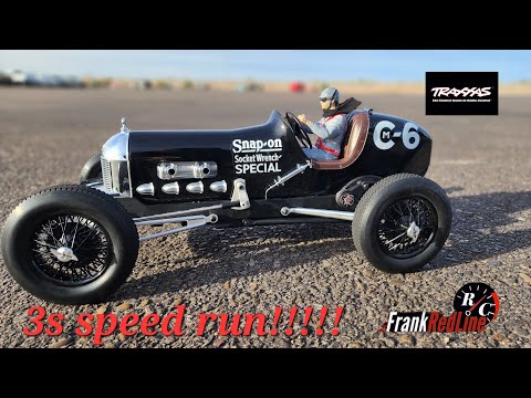 Traxxas snap on sprint car 3s speed run (First on youtube)