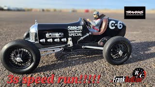 Traxxas snap on sprint car 3s speed run (First on youtube)