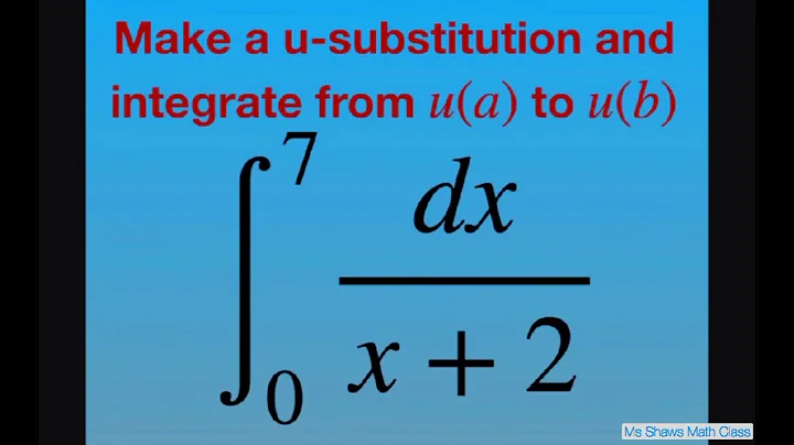 Make a u substitution and integrate from u(0) to u(7) for dx/(x+2)