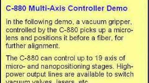 Photonics Alignment Pick and Place Demo,  by www.pi.ws