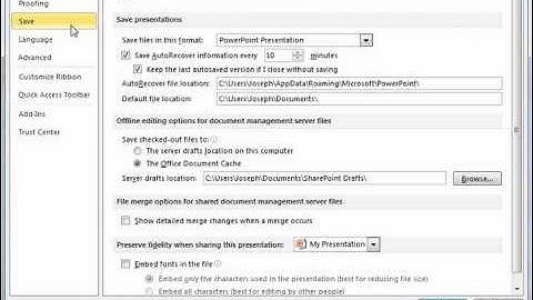 PowerPoint 2010 Tutorial Setting PowerPoint Options Microsoft Training Lesson 18.1