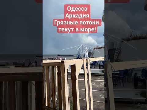 ОДЕССА😱АРКАДИЯ😱ГРЯЗНЫЕ ПОТОКИ ТЕКУТ в МОРЕ❗️ 20.07.2023 #odessa #одесса #чёрноеморе #аркадия