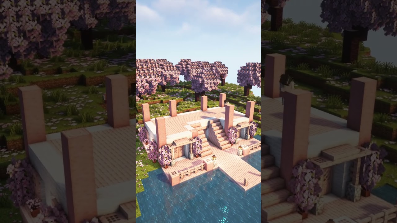 Minecraft Duo Cherry House🌸 For Build and No Music 