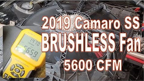 Full power test. 2019 Camaro SS BRUSHLESS radiator cooling fan.