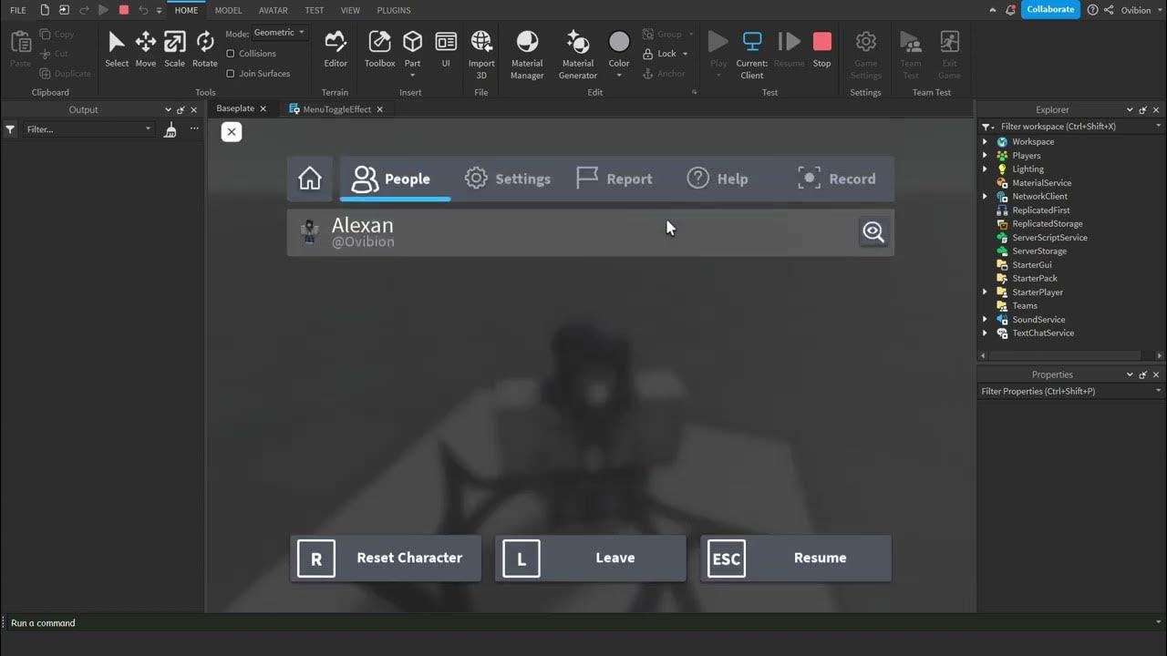 Roblox Isolator Escape Menu Effect Roblox Studio Showcase YouTube