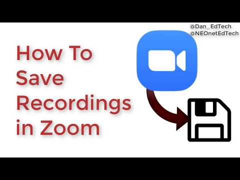 Video How To Save Your Recordings in Zoom - youtube