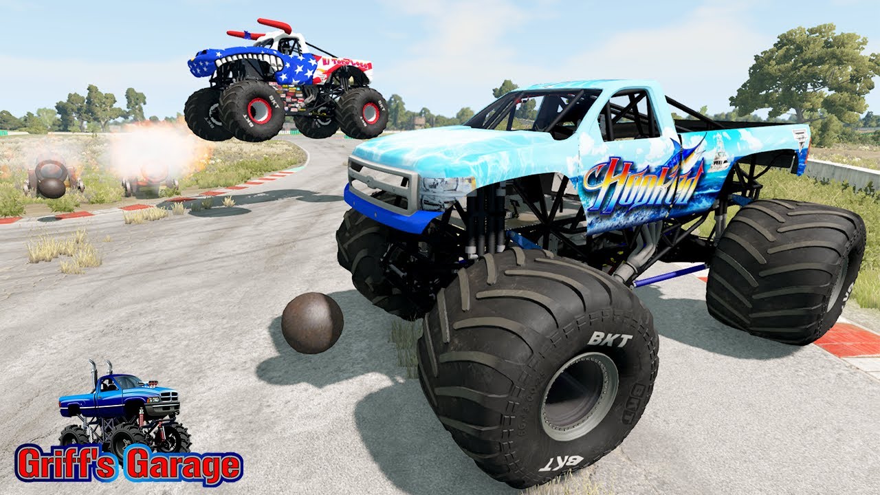 INSANE MONSTER TRUCK RACING 8 Off Road Racing, Crashes, and Freestyle Tournament BeamNG