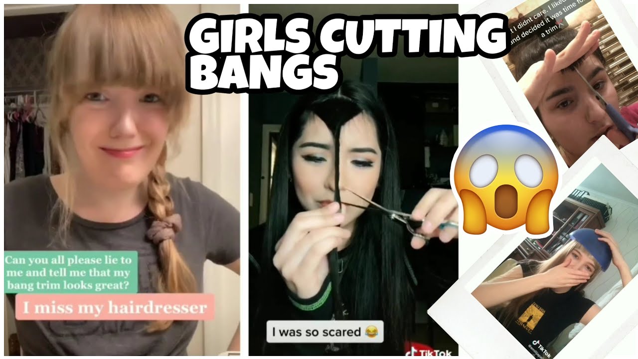 🤭😲 Ultimate Girls Cutting Bangs Tik Tok Compilation (Reaction) I Funny ...