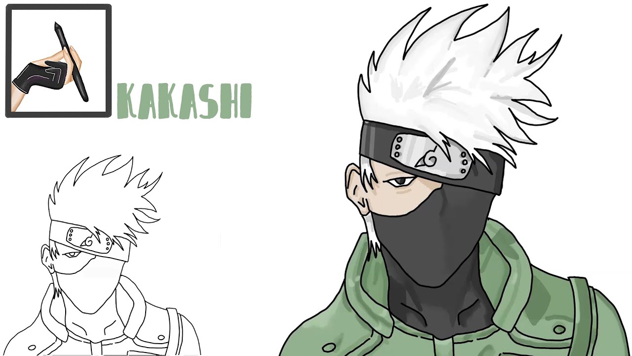 How to Draw Kakashi Hatake- step by step. - YouTube