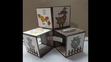 Way to Goat Pop Up Cube card