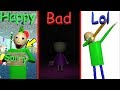 BALDI THREW ME A SURPRISE PARTY WHEN I HAD ALL THE WRONG ANSWERS?! [ALL ENDINGS] | Baldi's Basics