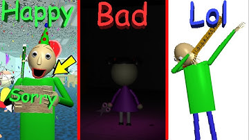 BALDI THREW ME A SURPRISE PARTY WHEN I HAD ALL THE WRONG ANSWERS?! [ALL ENDINGS] | Baldi