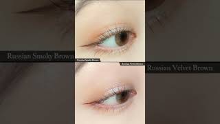 Difference Bw Russian Smoky Vs Russian Velvet By Olens Brown Colored Contacts Review