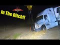 Trucker Falls Into Ditch