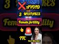 “Female Fertility | Night Mistakes to Avoid” #shorts #ttc#viral#doctor #trending #ttcjourney