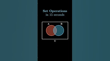 Set Operations in 15 seconds! #highschoolmath #matheducation #mathvisualization #setoperations