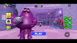 Roblox GRIMACE BARRY’S PRISON RUN! (obby) #roblox #obby
