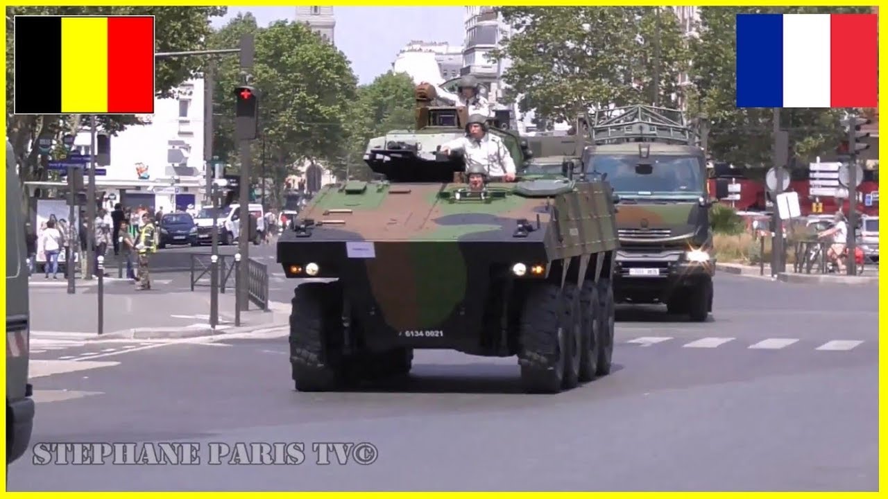 Convoi de l'armée française et belge //French and Belgian Army Convoy Paris