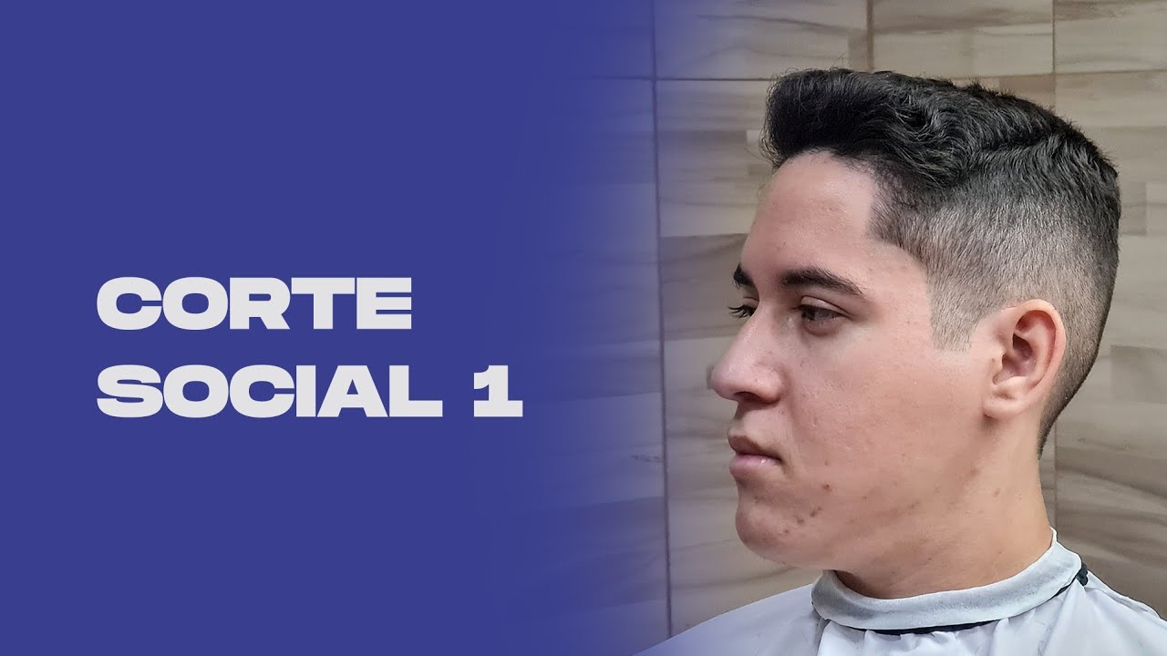 CORTE SOCIAL INICIANDO NO PENTE 1 / APRENDA DE FORMA FÁCIL E SEM UTILIZAR O PENTE 1/5