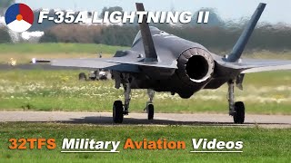 [4K] RNLAF F-35A (F-010 & F-012) Takeoff Leeuwarden AB (EHLW)