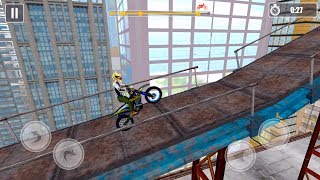 Bike Stunts 3D - Rooftop Challenge - Gameplay Android game - bike stunts games screenshot 1