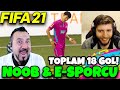 NOOB BEN VE E-SPORCU EMRE KAYIR 2 KİŞİ BOL GOLLÜ MAÇLAR! | FIFA 21 DIVISION RIVALS OYNUYORUZ