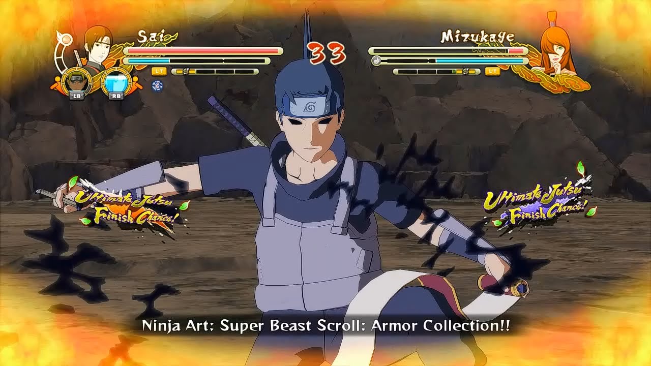 Naruto Ultimate Ninja Storm 3 Full Burst Anbu Itachi Sai Character Swap Gameplay (PC)