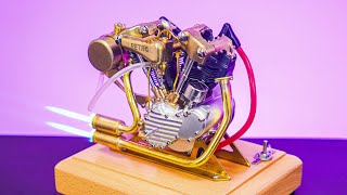 REAL Mini V-Twin 4 Stroke Gasoline Engine 4.2CC - RETROL R29 | ENGINEDIY