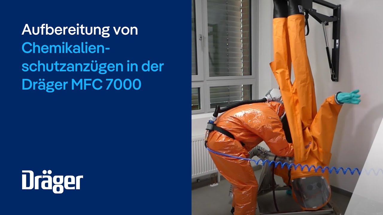 Aufbereitung von Chemikalienschutzanzügen in der Dräger MFC 7000 [Multifunktionskabine]