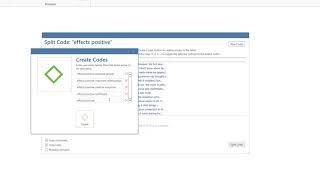 Splitting codes - Creating categories with sub codes - ATLAS.ti 9 Windows