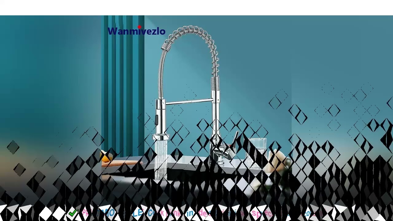 Spring Pull Down Kitchen Faucets Stream Spray Head Hot Cold Water Tap Stainless steel Rotation Kitch
