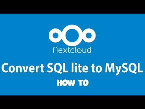 Converting database type NextCloud:  sql lite to mysql