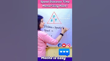 Speed, Distance Time Formula Trick | How to Memorize Speed Distance Formula #ashortaday #shorts #yt