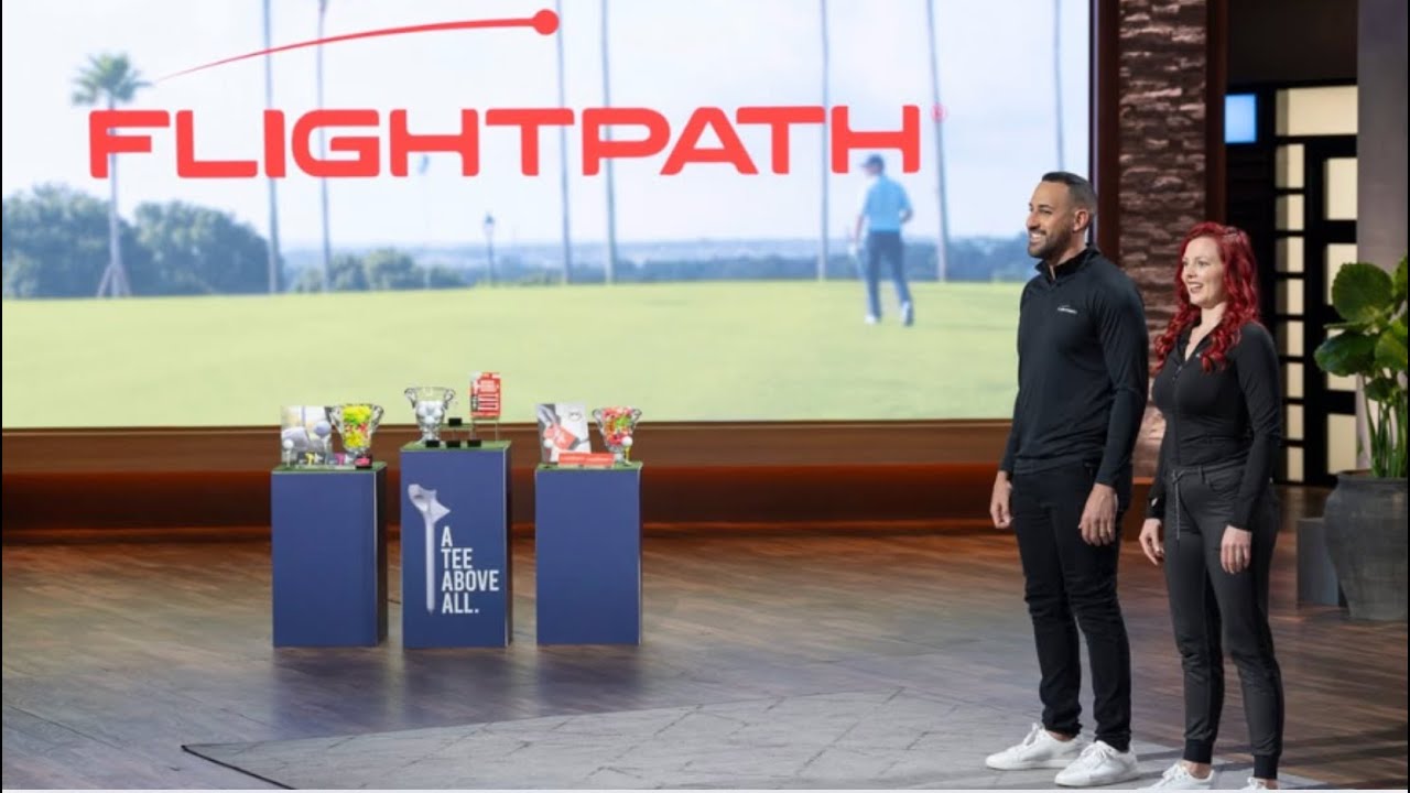 Flightpath Golf Founders pitching to the Sharks