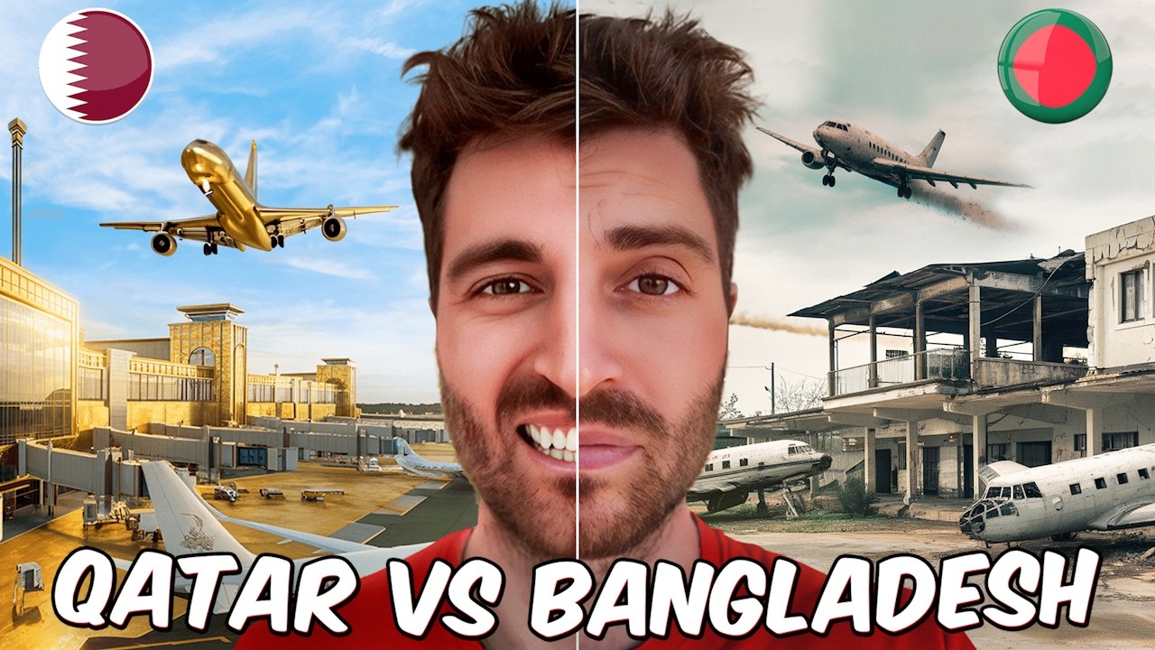 I Reviewed an Oil-Money Airport vs a Developing Country Airport |🇧🇩 vs 🇶🇦| Ep. 4 w/ Steve লম্বা Long
