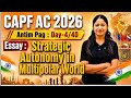 CAPF AC 2026 Paper-2 | Day4/40 I Strategic Autonomy in Multipolar World