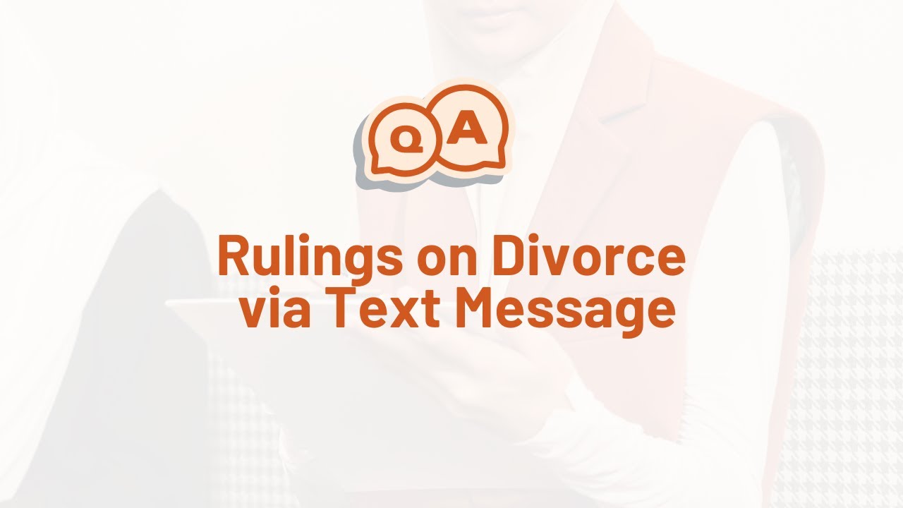 [Marriage] Rulings on Divorce via Text Message - YouTube