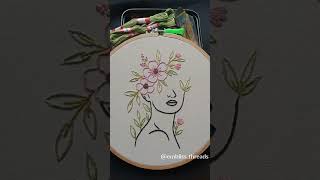 “Threads of art 🧵#diy#handembroidery#aestheticshorts#artvibes#youtubeshorts#trending#viral#cool