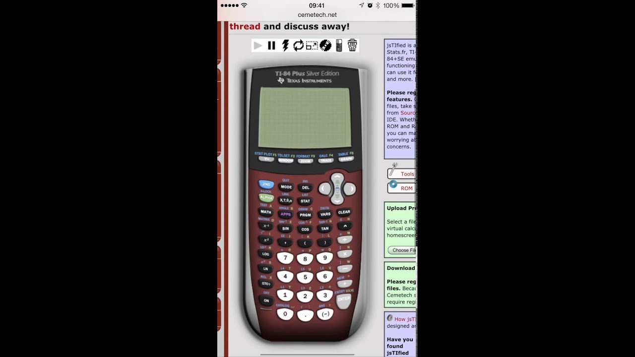ti 84 online emulator rom images