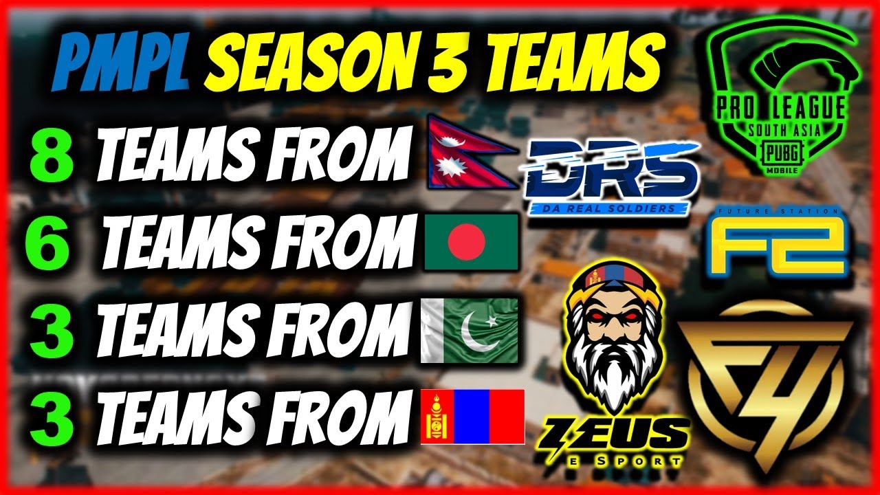 PMPL SOUTH ASIA 2021 SEASON 3 QUALIFIED TEAMS FT. ZEUS ESPORTS , SEAL NINE