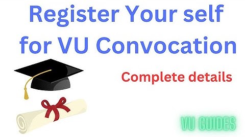 VU Open Registeration for VU Convocation #vu #registration #convocation