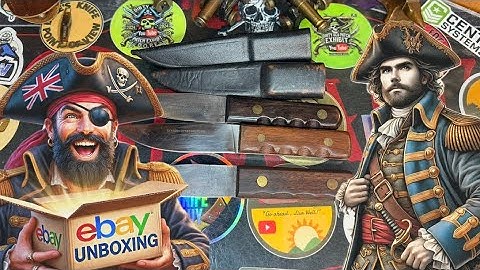 "eBay Unboxing: British Royal Navy Deck Knives & Leather Sheaths"plus my fatwood fire pack and more🔥