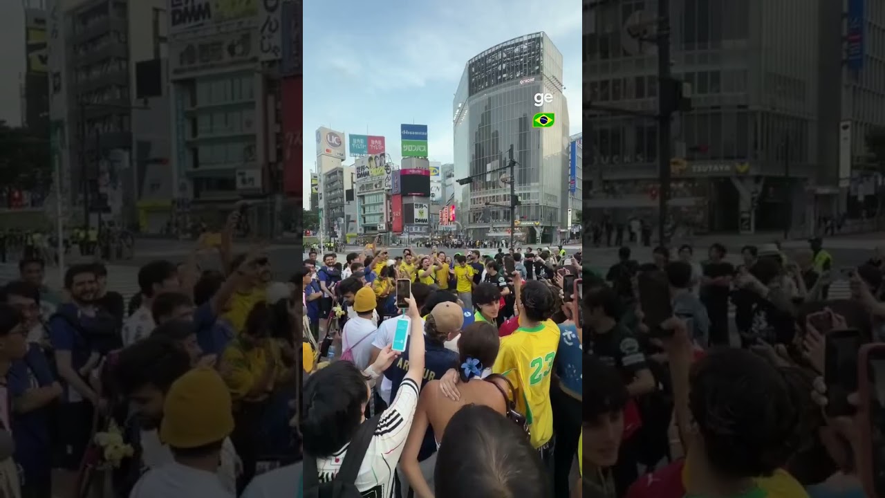 BRASILEIROS FAZEM A FESTA EM TÓQUIO | #shorts | Copa do Mundo 2026 | ge.globo