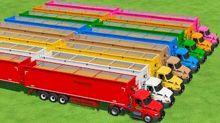 Work With Colors | Giants Colour Truck Vs Longest Trolley Transport In Fs22 | Farming Simulator 22
